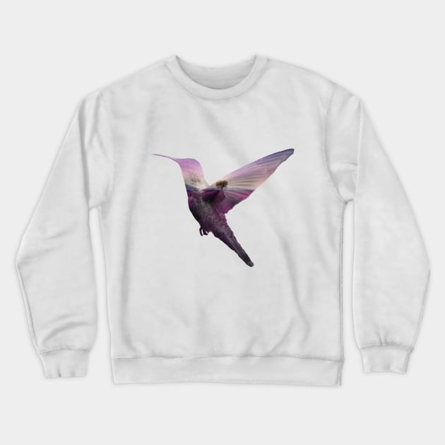 Lavender Hummingbird Crewneck Sweatshirt by AshStore